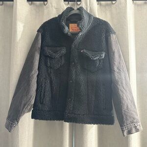 Levi's Black Jean Sherpa Jacket